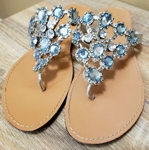 Women's jeweled thong sandals size 7.5